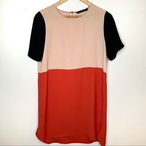 Zara Colorblock Tunic Shift Dress